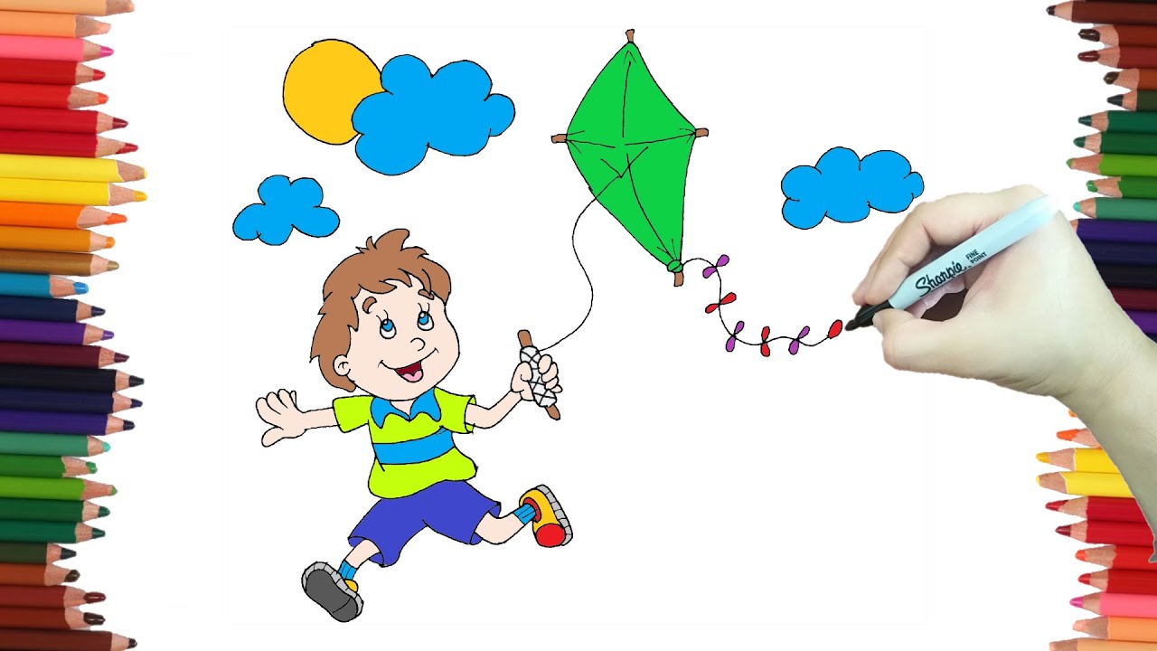 como-dibujar-un-ni-o-jugando-con-una-cometa-paso-a-paso-y-muy