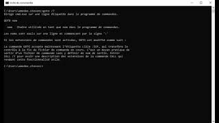 Commande CMD   Lettre G GOTO