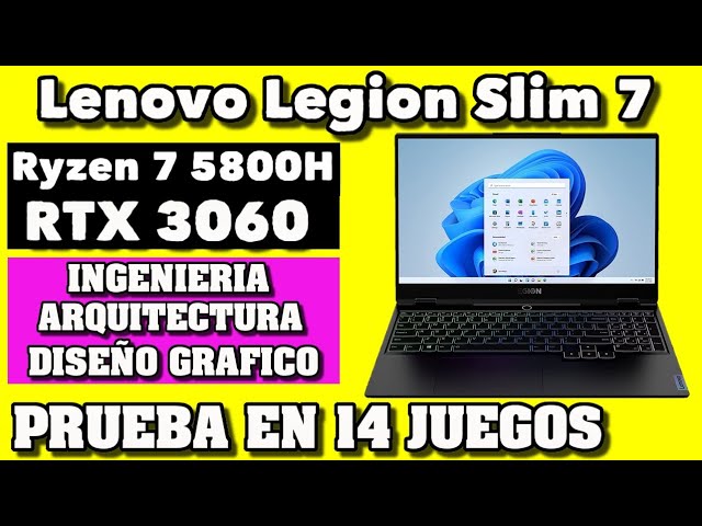 Laptop Gamer Lenovo Legión S7 Intel Core i7 14 Núcleos 16GB RAM 512GB SSD  16 RTX 3060