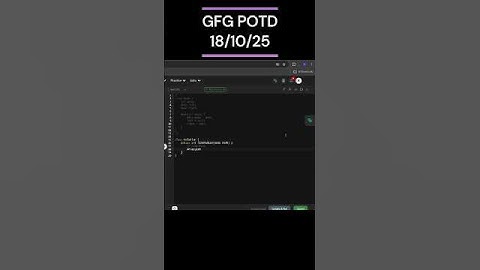 Median of BST | GFG POTD | 18/10/2025 #coding #gfg #potd #java #cpp