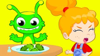 Groovy Марсианин & Phoebe - Вы голодны? Груви учит детей есть овощи