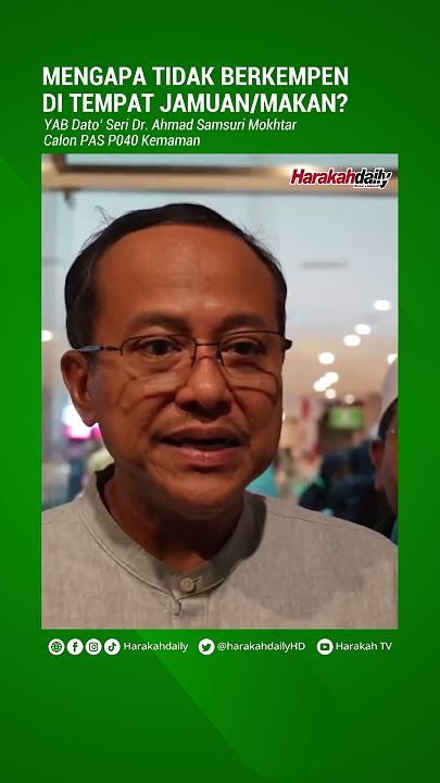 Teknik kempen Dr. Sam dilihat berbeza apabila tidak ke premis makanan/restoran. Kenapa ya?