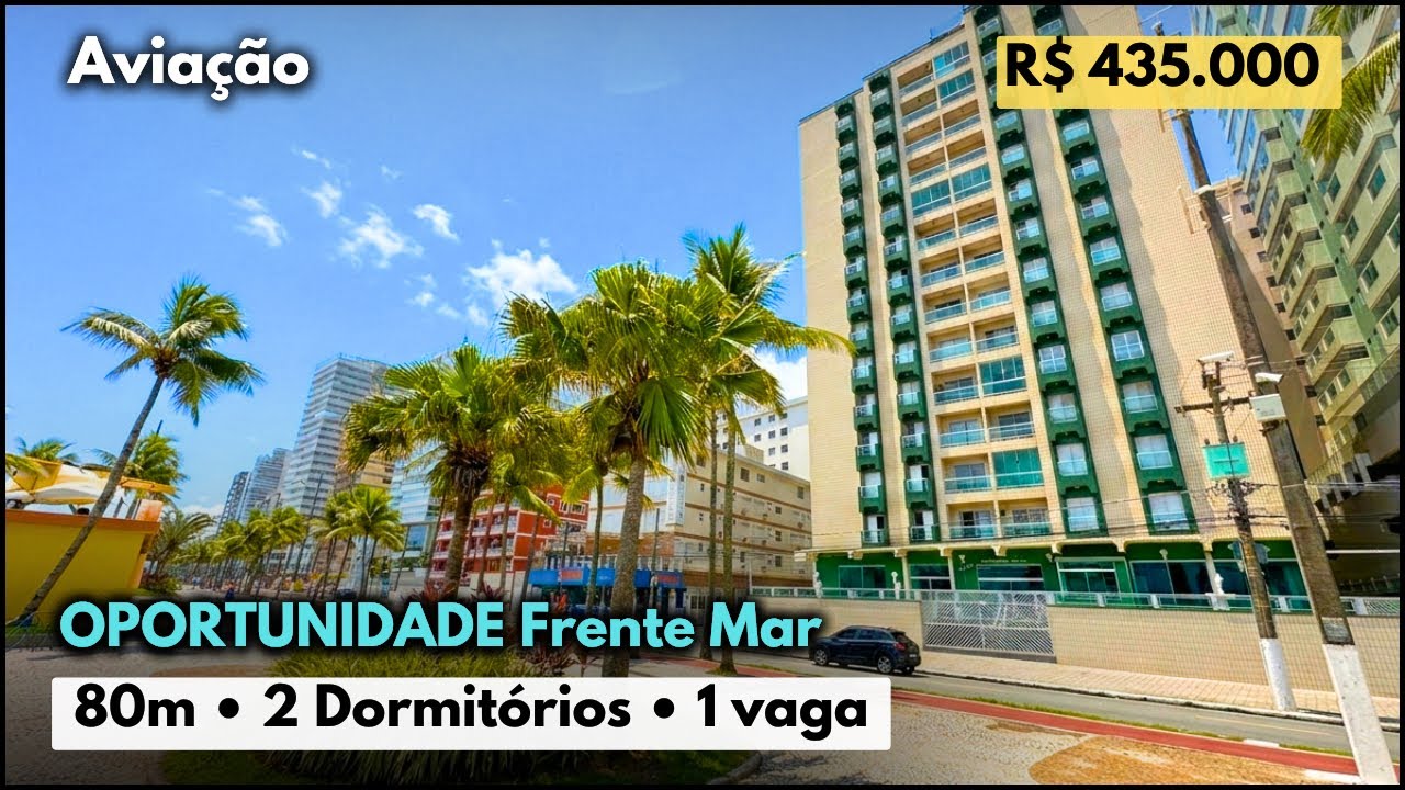 OPORTUNIDADE: 2 Dormitórios frente mar em Praia Grande -SP