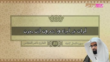 الربع الأول من سورة النحل بصوت القارئ ناصر القطامي (مع الكلمات للحفظ)