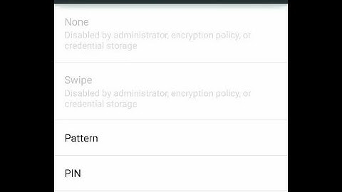 FIX : Swipe unlock disabled by administrator, encryption policy or credential storage