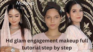 how to do GLOSSY ENGAGEMENT makeup full tutorial step by step in details @afiyastyle5612 #viral