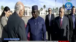 لحظة مغادرة رئيس جمهورية سيراليون جوليوس مادا بيو الجزائر بعد زيارة دامت 3 أيام