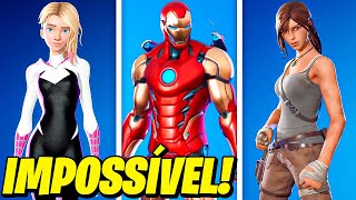 SKINS DE PARCERIAS QUE SÃO IMPOSSÍVEIS DE CONSEGUIR NO FORTNITE EM 2024!