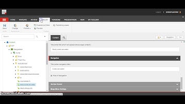 Short video on how to hide a page from navigation