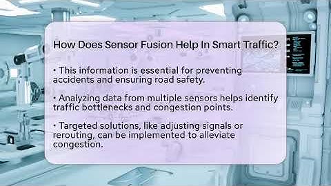 How Does Sensor Fusion Help In Smart Traffic? - Talking Tech Trends