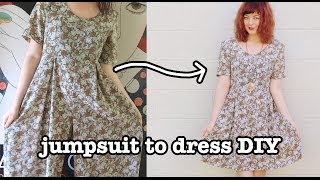 Learn how to turn any jumpsuit into a pretty dress! see i styled the
dress, and more photos of completed project, here:
http://www.pineneedlecollecti...