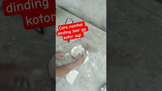 cara nambal dinding biar ga kotor lagi 👍 #shortvideo #rumahminimalis #woodscraft #cover