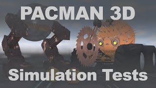 PACMAN 3D Robotic Vehicle & Character Motion Experiments | Cinema 4D Simulation