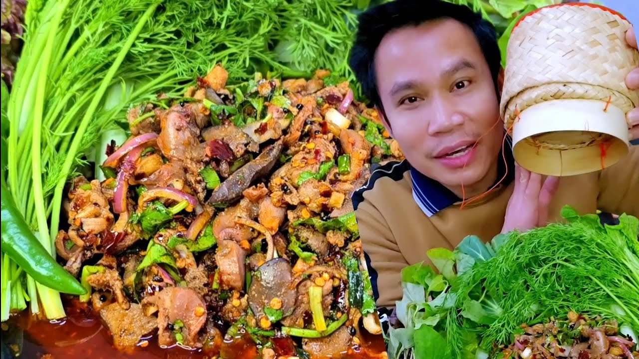 ลาบเป็ด รสจัดๆสูตรเหนือใส่มะแข่นพริกลาบแซ่บๆ