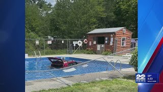 Car drives into pool at Sunsetview campground in Monson