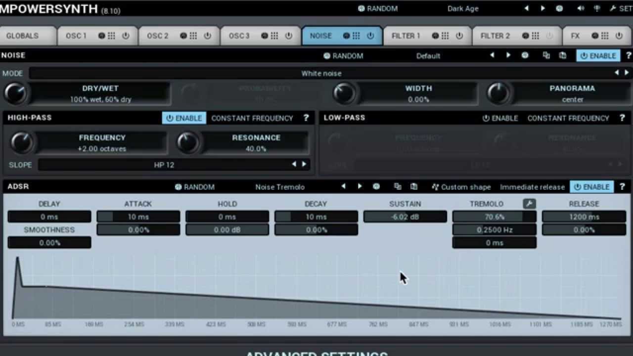 MPowerSynth tutorials - Part 4 - Noise generator