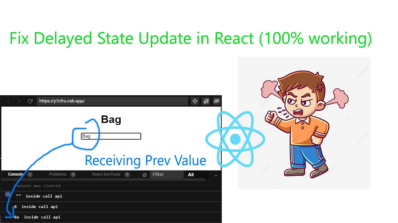 Fix delayed state update in React. Receiving Previous value of state. - YouTube Fix Delayed State Update In React. Receiving Previous Value Of State. - Youtube