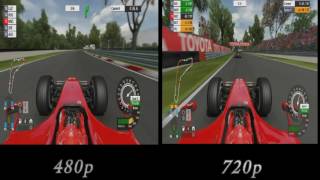 Formula One Championship Edition (2006/PS3) - 480P vs 720P - Monza - Michael Schumacher