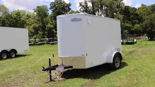 5x8 WHITE Continental Cargo | Enclosed Trailer