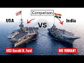 USS Gerald R. Ford 🇺🇸 vs INS Vikrant 🇮🇳 | Aircraft Carrier Showdown 2026
