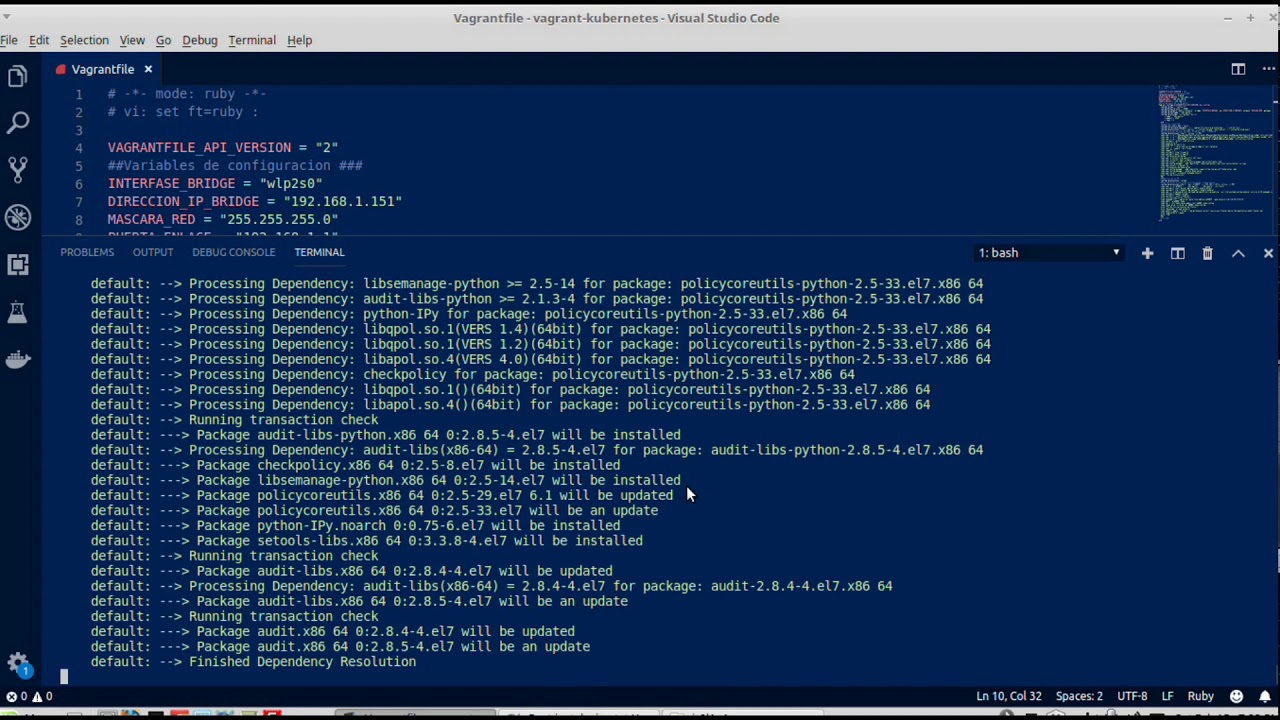 Instalación de Cluster de Kubernetes con Vagrant en Centos 7 - YouTube
