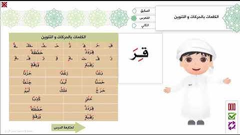 5 -الكلمات بالتنوين - برنامج تهجئة المرئي - تجويد