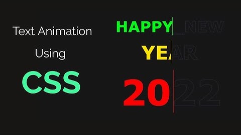 Happy New Year 2022 | Text Animation Using CSS | Code with Nizami.