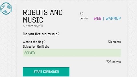 Robots and Music | Web | TFC-CTF2022 | GUTI BABA