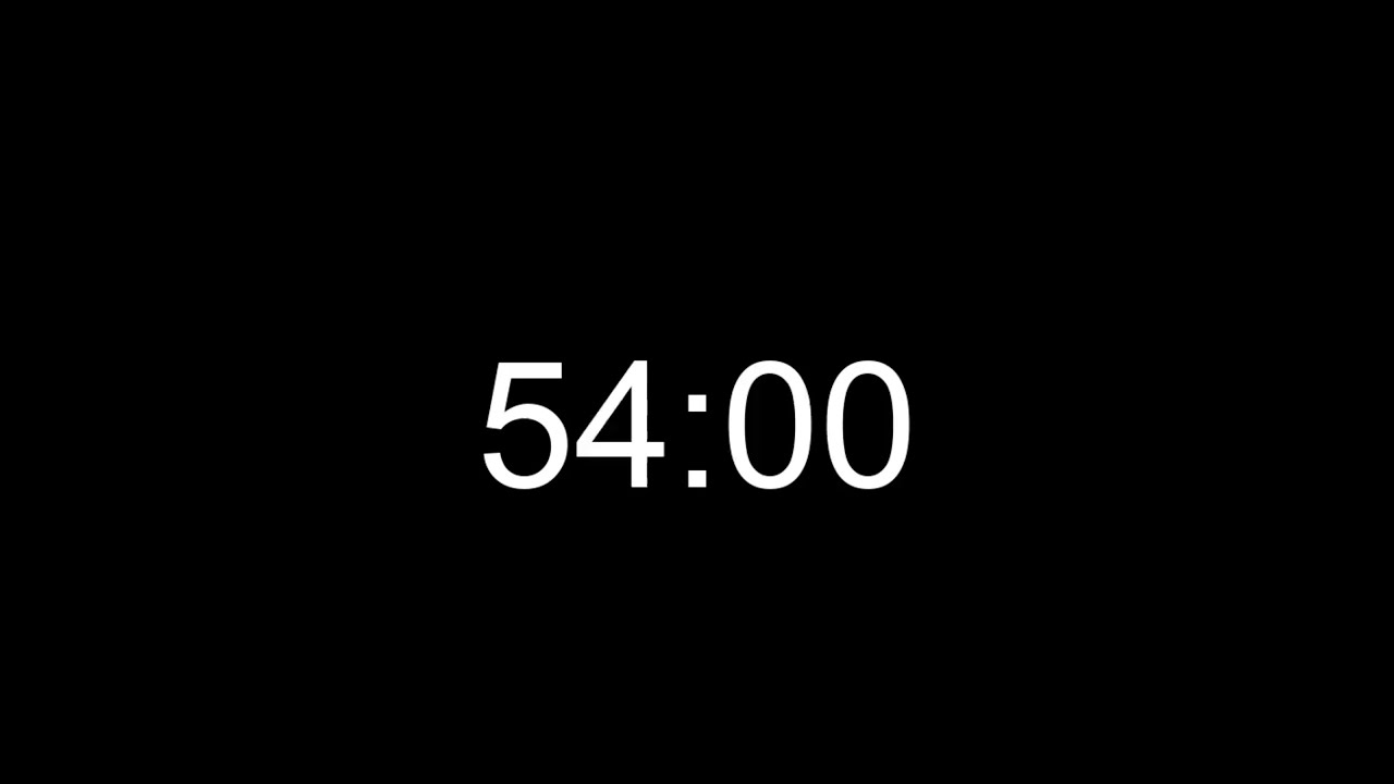 54 Minute Timer Countdown with Black Screen(No Audio) - YouTube