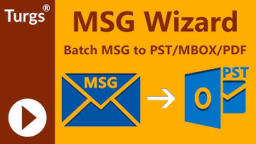 Turgs MSG Wizard - Convert MSG files to PST and Multiple File Formats