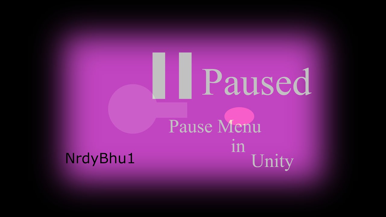 How to make a pause menu in unity