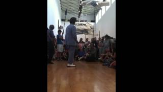 Mark Mulcahy performs at Mass Moca's Jason Middlebrook installation