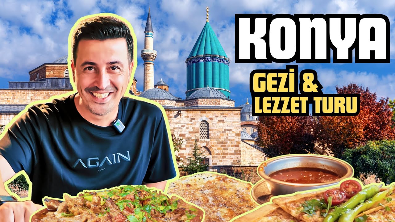 KONYA'DA NE YENİR? ETLİ EKMEK FURUN KEBABI MEVLANA MÜZESİ