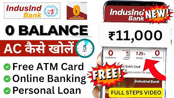 IndusInd Bank Account Opening Online 2025 | Indusind Bank Zero Balance Account Opening Online