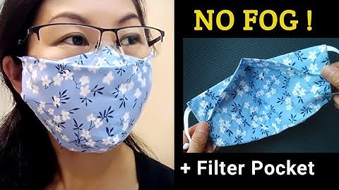 ❤️NEW DESIGN - NO FOG ON GLASSES - 3D FACE MASK W/ FILTER POCKET - NO SEWING MACHINE TUTORIAL ❤️