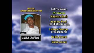 Lucius Crafton ~ Long Obituary