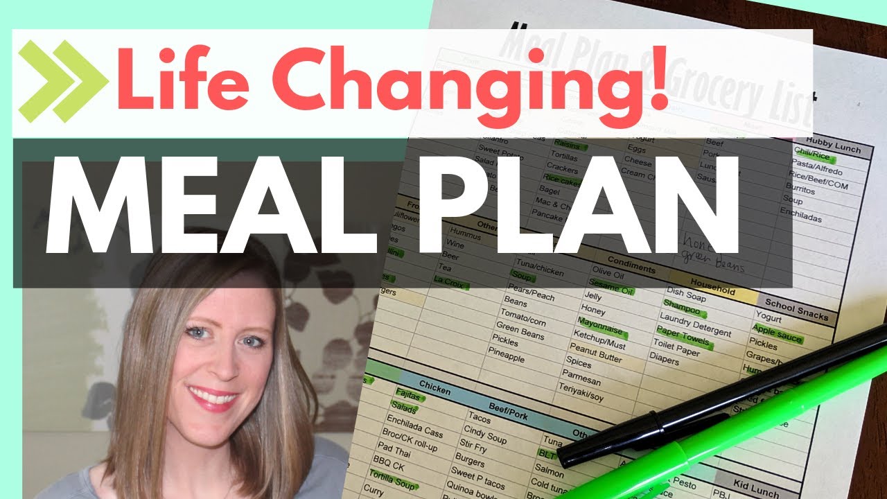EASY meal planning for BUSY people! (+FREE download) - YouTube