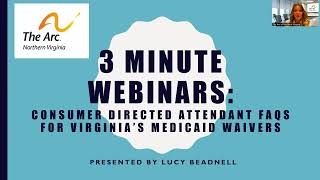 Consumer Directed Attendant FAQs: A Webinar in 3 Minutes