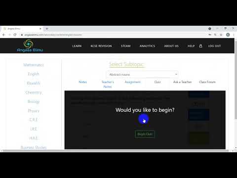 Angaza Elimu Platform Demo