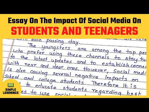 ਵਿਦਿਆਰਥੀਆਂ ਅਤੇ ਕਿਸ਼ੋਰਾਂ &rsquo;ਤੇ ਸੋਸ਼ਲ ਮੀਡੀਆ ਦਾ ਪ੍ਰਭਾਵ | ਅੰਗਰੇਜ਼ੀ ਵਿੱਚ ਲੇਖ ਲਿਖਣਾ | 300 ਸ਼ਬਦ