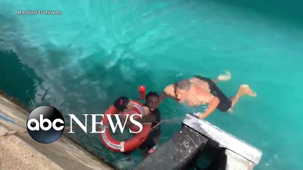 Strangers save woman whose wheelchair rolled off cruise ship l ABC News