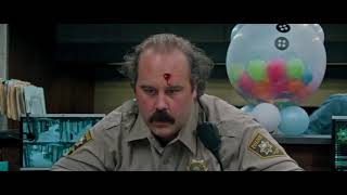 Copshop 2021 balloon guy scene  Gerard butler,frank grillo movie