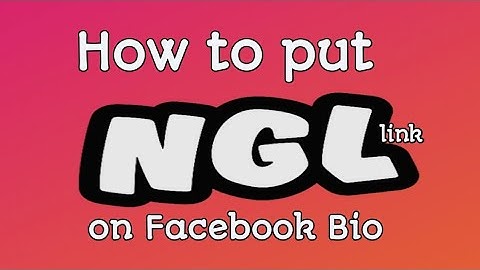 How to put NGL link on Facebook bio | NGL link tutorial
