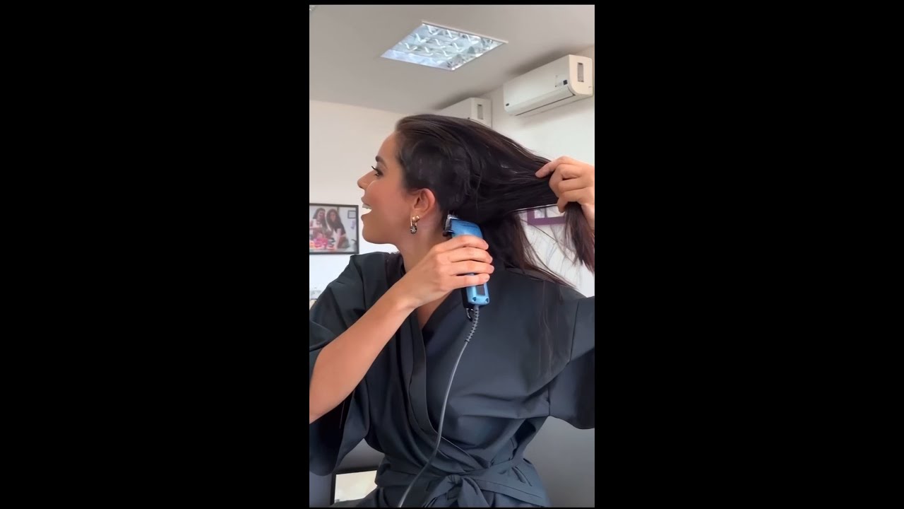 Owner of the beauty salon gives herself a buzzcut (HD remaster and edit)