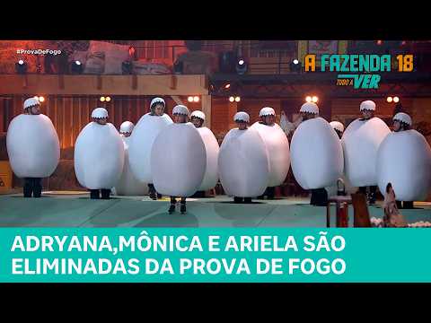 A FAZENDA: Adryana,Mônica e Ariela são eliminadas da Prova de Fogo