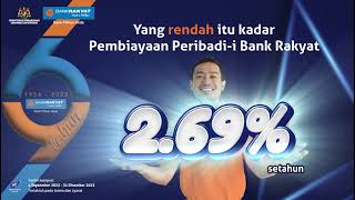 BANK RAKYAT | Pembiayaan Peribadi-i Bank Rakyat dengan kadar serendah 2.69% setahun