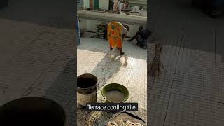 Terrace cool roof tile 🏡#youtubeshorts #construction #interior444 #shortvideo #india #vlog
