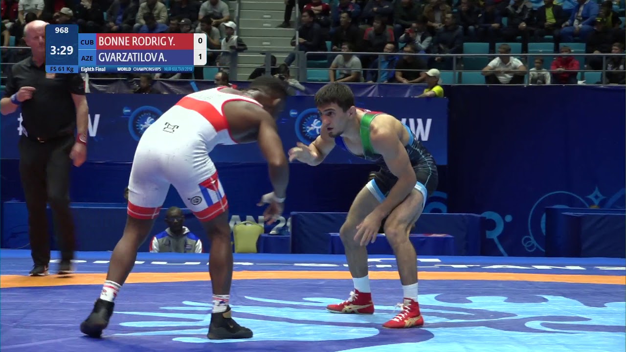 1/8 FS - 61 kg: Y. BONNE RODRIG (CUB) v. A. GVARZATILOV (AZE)