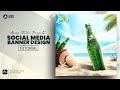 Creative social media post and square flyer design  photoshop tutorial