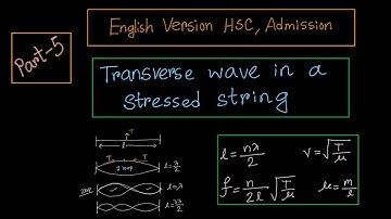 (English Version- HSC and Admission) " Transverse wave in a String " (1st Paper- Chapter 9)"